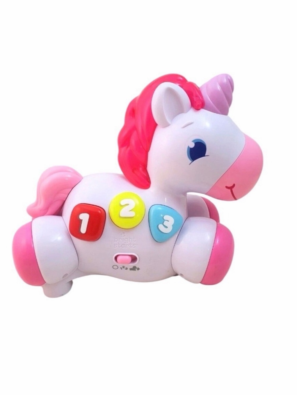 Educational Pink and White Unicorn Number Toy